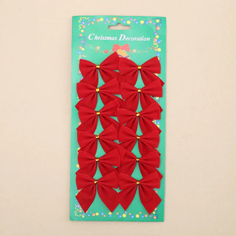 5 cm Christmas decoration bow in metallic colours for tree ornamentation and festive décor