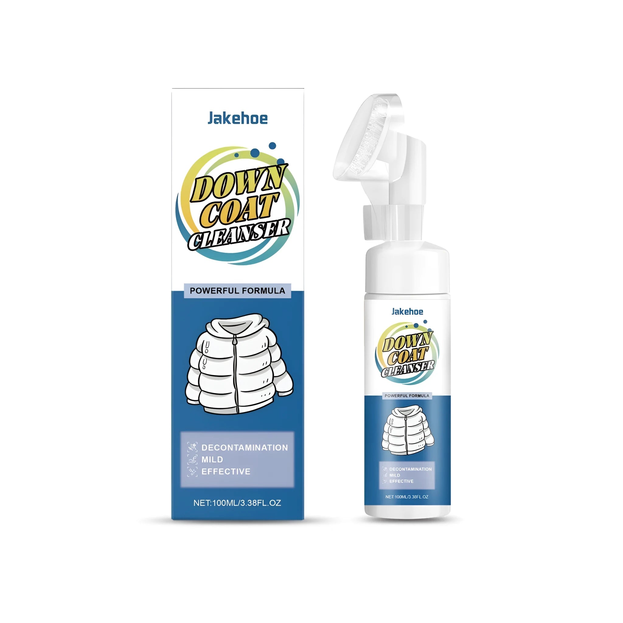 100ml bottle of liquid down coat cleanser detergent for washing feather and down jackets.