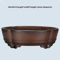 Classical style rectangular purple clay bonsai flower pot 50x39x16cm for plant display