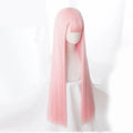 Women's solid pink cosplay wig with long 90cm high temperature wire hair