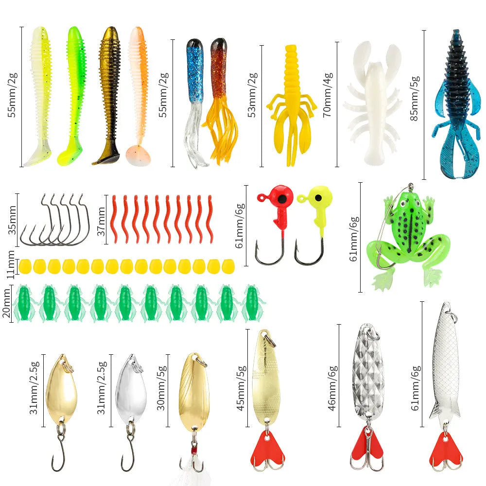 24-piece blind box for Christmas Mino Bog metal fishing set in 01 style colour