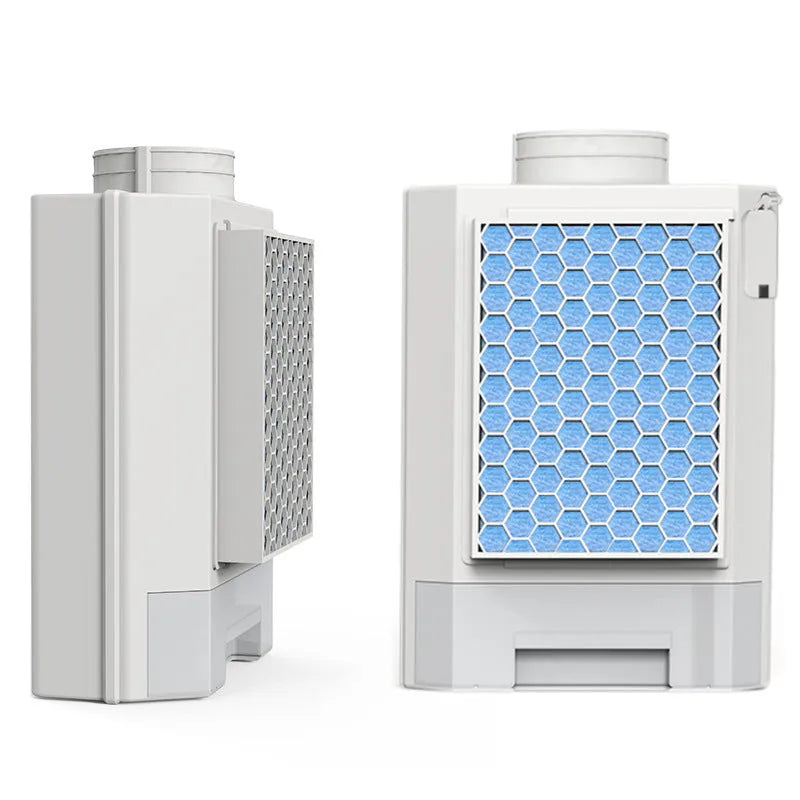 Thickened ABS dryer vent filter with 9.6cm connection and filter cotton for lint and dust capture