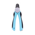 Blue heavy duty dog nail clippers with a safety guard on the blade, for large breed thick nails.