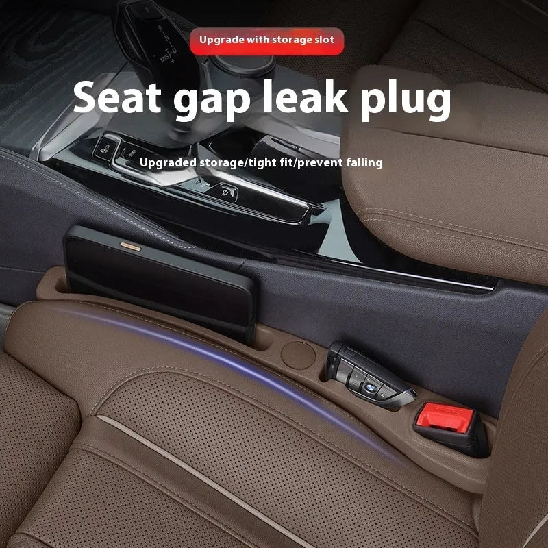 Car seat leak-proof plug storage box in beige EVA with roller and handle
