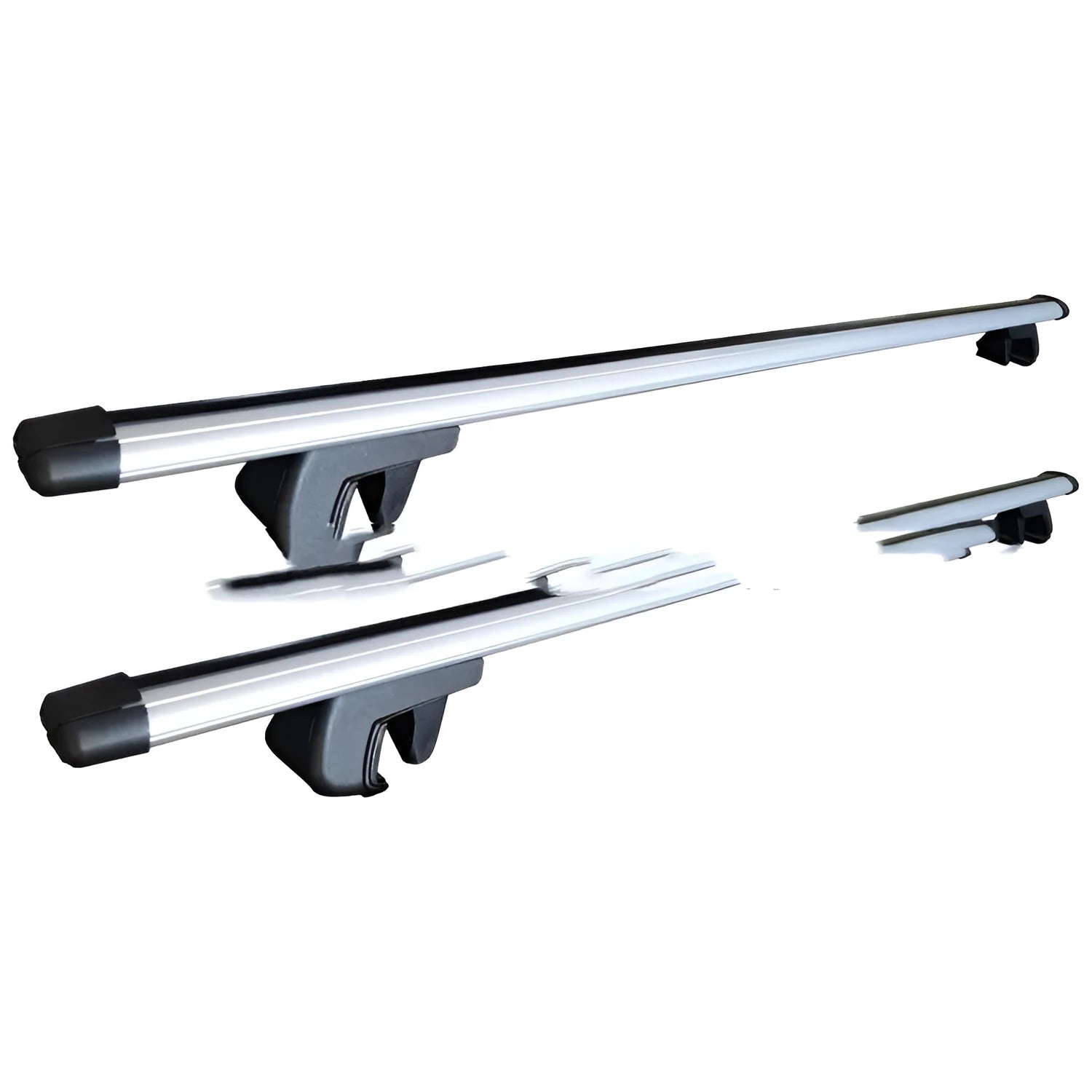 Alloy roof rack crossbars for GM SUV with adjustable 120-135cm sizing and 75kg capacity