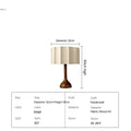 Japanese-style solid wood table lamp with three-color light source, 32x50cm, in a living room setting