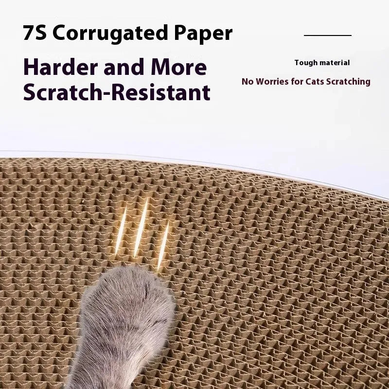 Transparent PVC and corrugated board cat scratch board nest tunnel toy