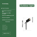 Aluminium outdoor ground lamp with spike for garden path or patio lighting