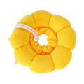 Sunflower patterned cotton pet recovery collar with adjustable band for post-surgical protection