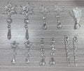 10 clear acrylic Christmas tree hanging ornaments with ribbons for indoor outdoor decoration