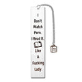 Stainless steel tassel bookmark with metal construction and gift box