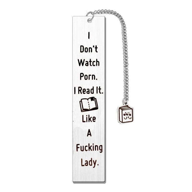 Stainless steel tassel bookmark with metal construction and gift box