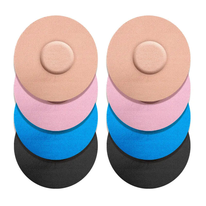 Sports anti-slip adhesive patch sensor with elastic fabric and glue-free self-adhesive backing