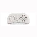 Black mobile game controller Smart Handle 608 on white background, Bluetooth mini gamepad with plastic body
