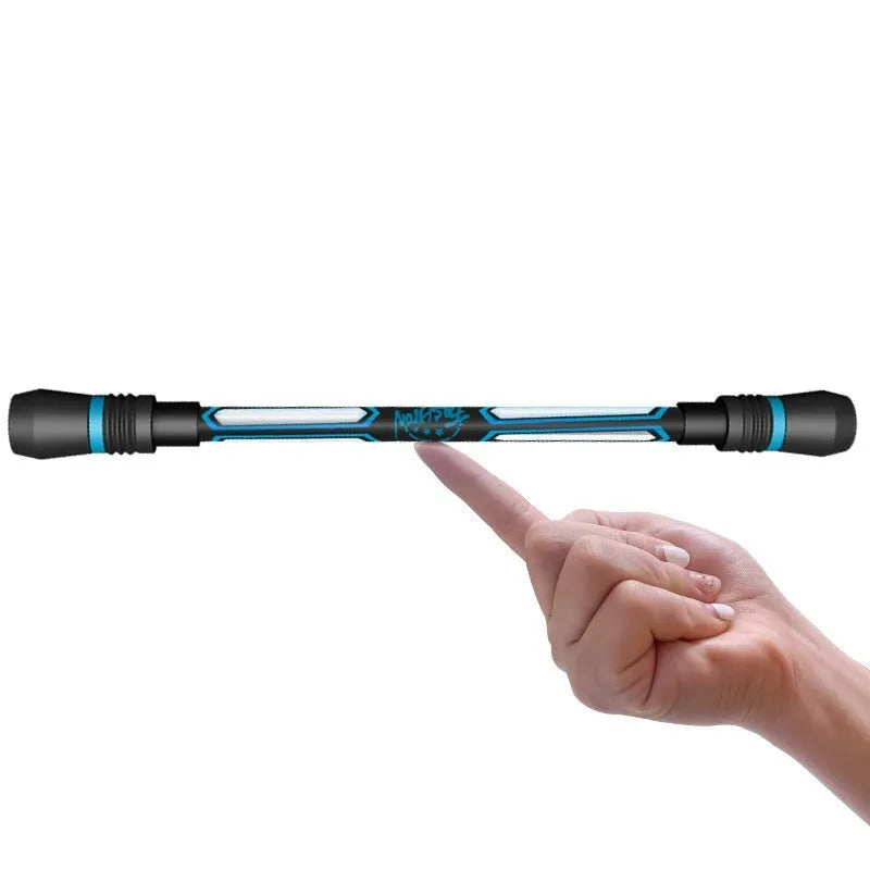 Frosted silica gel anti-slip grip spinning pen with 0.35mm tip shown on white background.