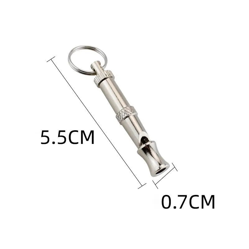 Metallic brass adjustable ultrasonic dog whistle for training and barking control