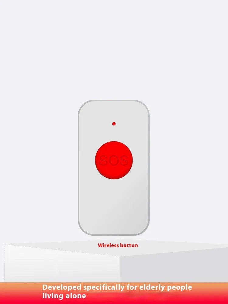 White elderly emergency alert system with one buzzer unit and three call buttons