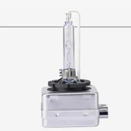 Xenon car headlight bulb and lens assembly in aluminium shell for D1S or D1R fitment.
