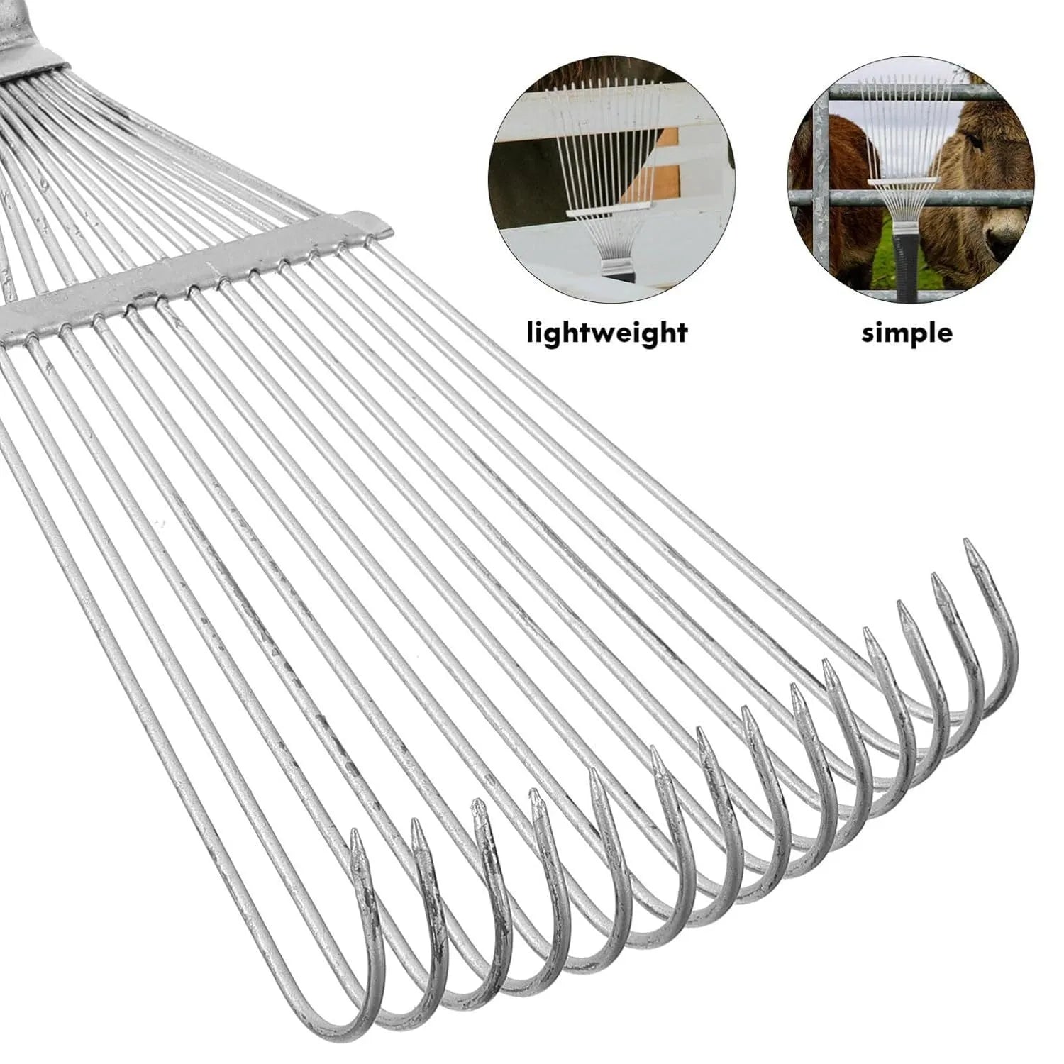 Black stainless steel pet dematting brush rake comb grooming tool 33cm length