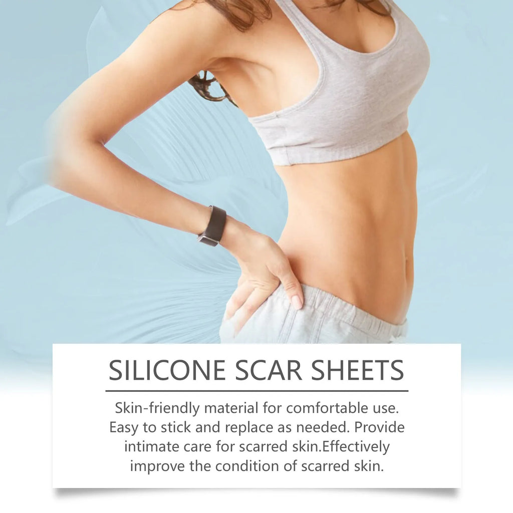 A single roll of smooth silicone scar paster for skin treatment with mint leaf extract.