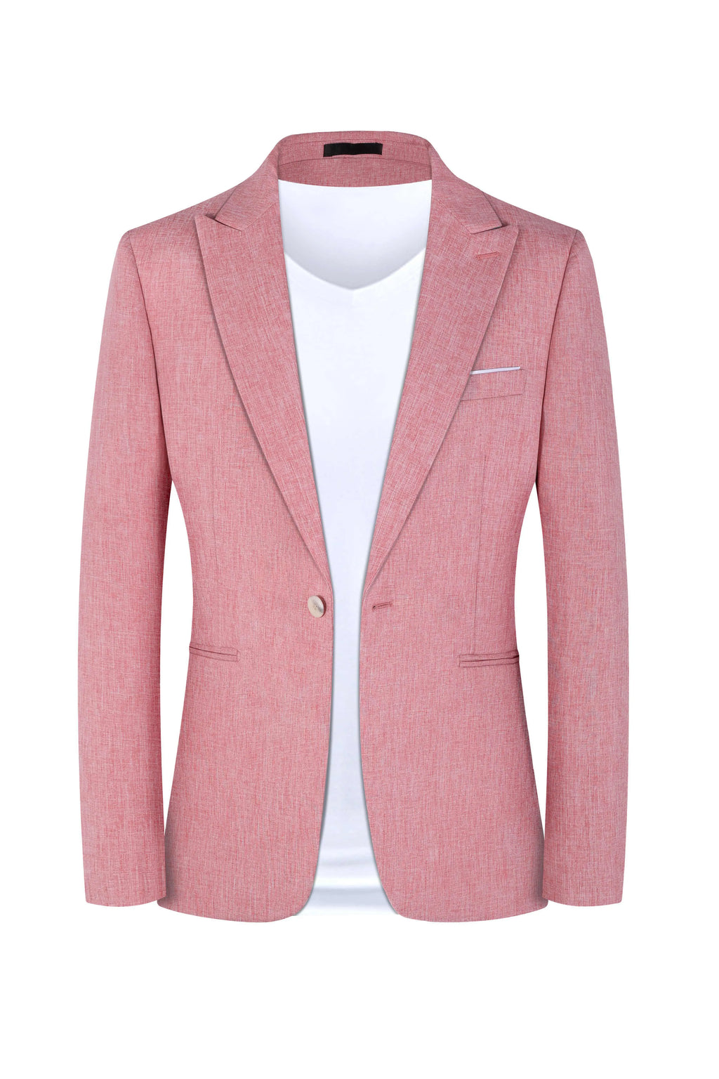 Men's western casual suit jacket in pink or light blue colour options