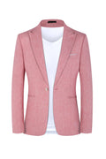 Men's western casual suit jacket in pink or light blue colour options