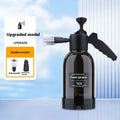 Black hand-held 2 litre foam sprayer with two nozzles for car washing and plant watering