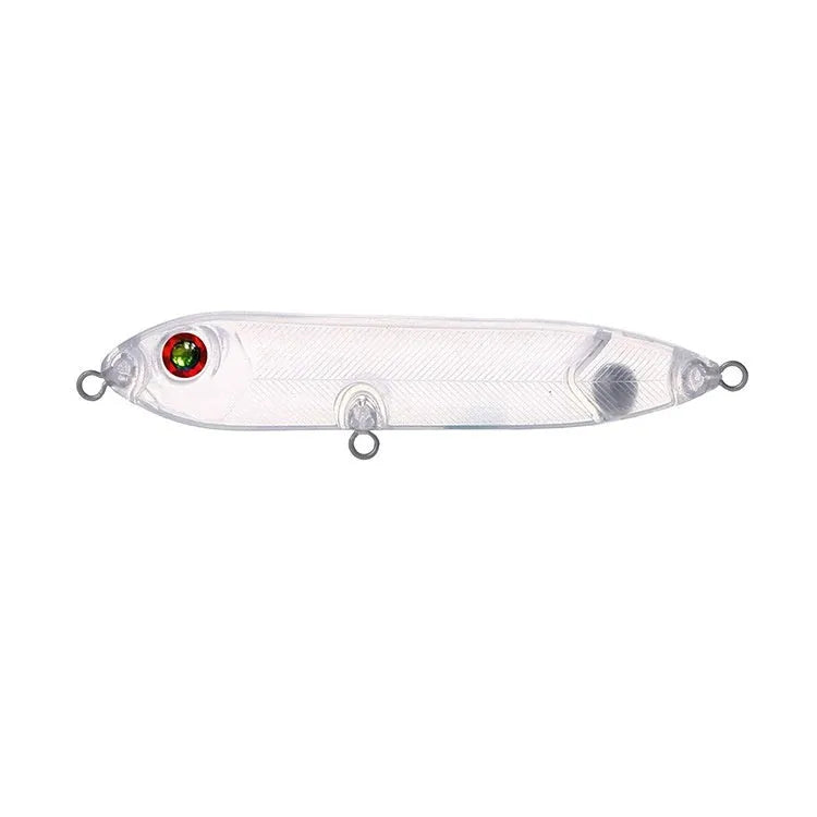 9.5cm transparent blank fishing lure body with 7mm eye slot for DIY bait making