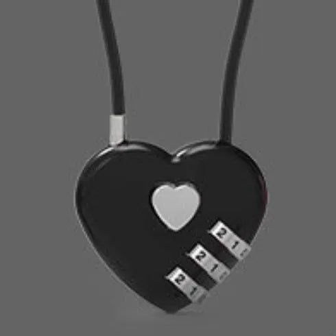 Heart shaped ABS plastic bike lock with steel cable in multiple colour options