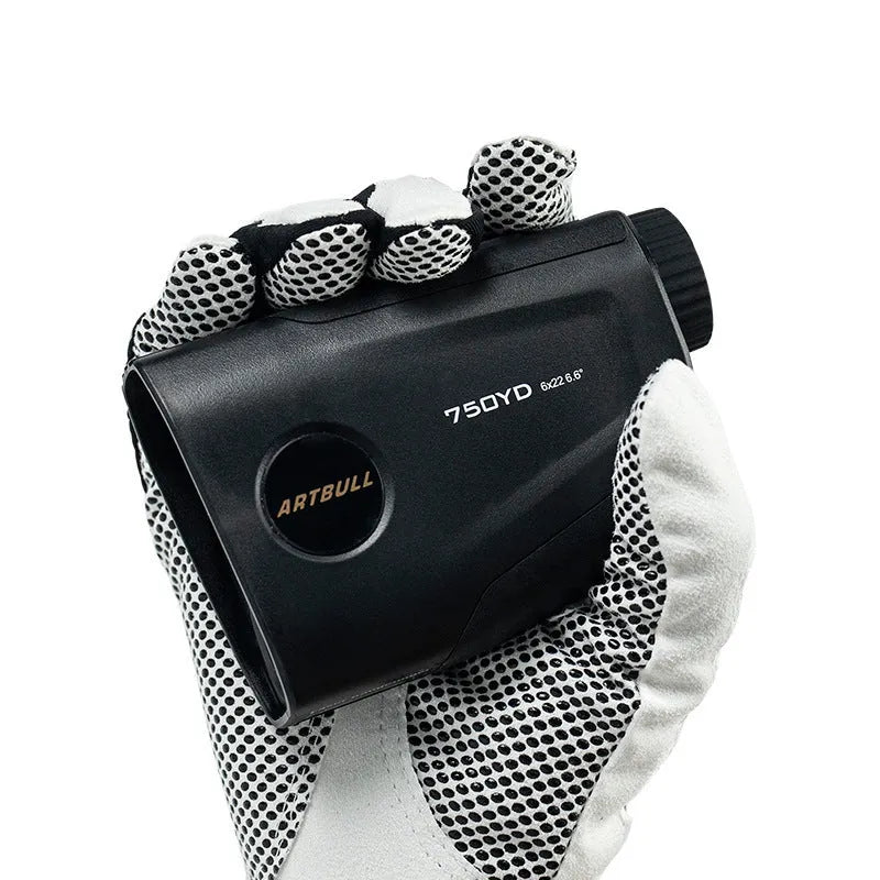 Golf laser rangefinder with slope compensation and flag lock feature