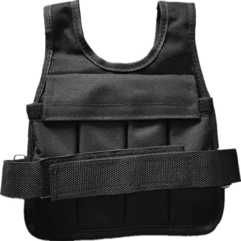 Child wearing an adjustable voile fabric sand weight vest for fitness training.