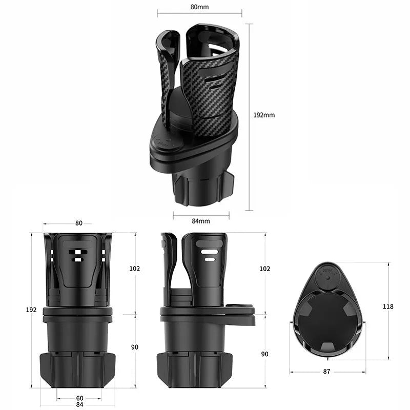 Second generation car cup holder modification in carbon fibre or matte finish