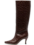 Women's square toe cowboy boots in microfiber available in multiple colours including snake pattern