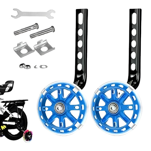 Children's bicycle stabiliser wheels kit with metal training wheels and universal bracket for 12-20 inch bikes