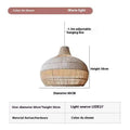 Rattan living room chandelier with silent wind design measuring 60cm in diameter
