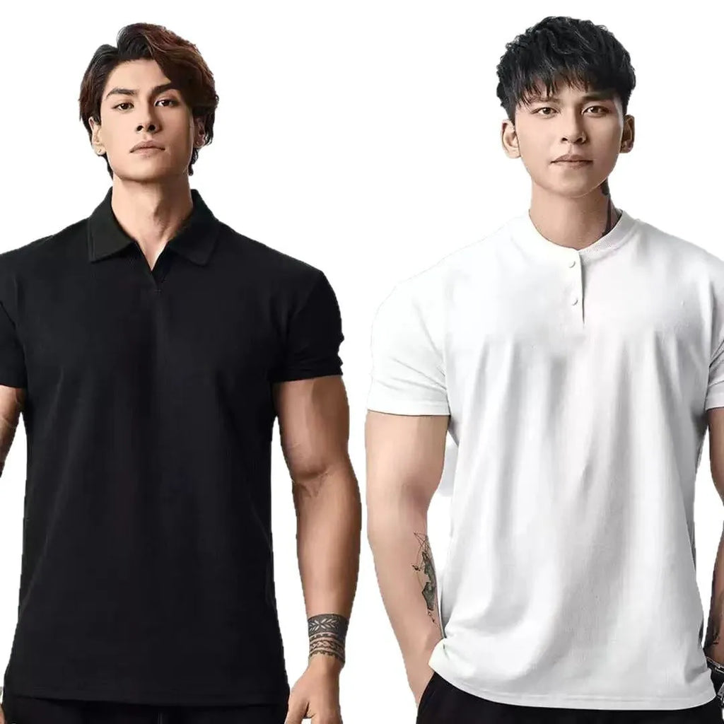 Retro men's loose fit t-shirt in polyester fabric with solid colour and pullover design