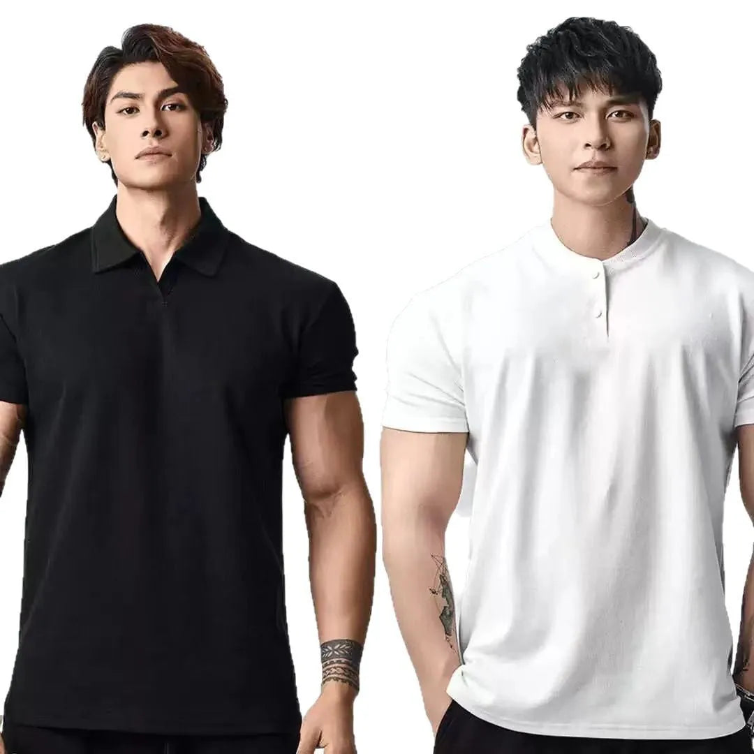 Retro men's loose fit t-shirt in polyester fabric with solid colour and pullover design