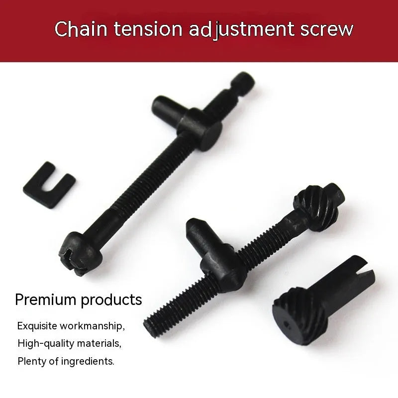 Coil of nylon wire for chainsaw chain tension adjustment, with size label showing diameter options.