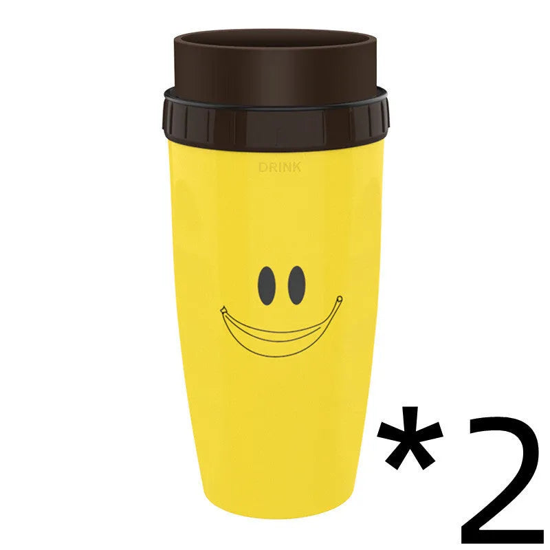 Double wall insulated travel mug with twist top silicone seal showing straw accommodation