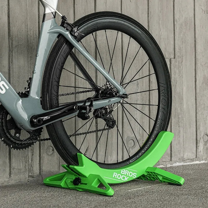 Black or green ABS plastic bicycle parking rack holder for road and mountain bikes