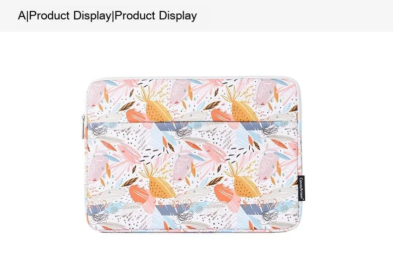 White waterproof 14-inch laptop inner bag made from PU leather with anti-seismic protection