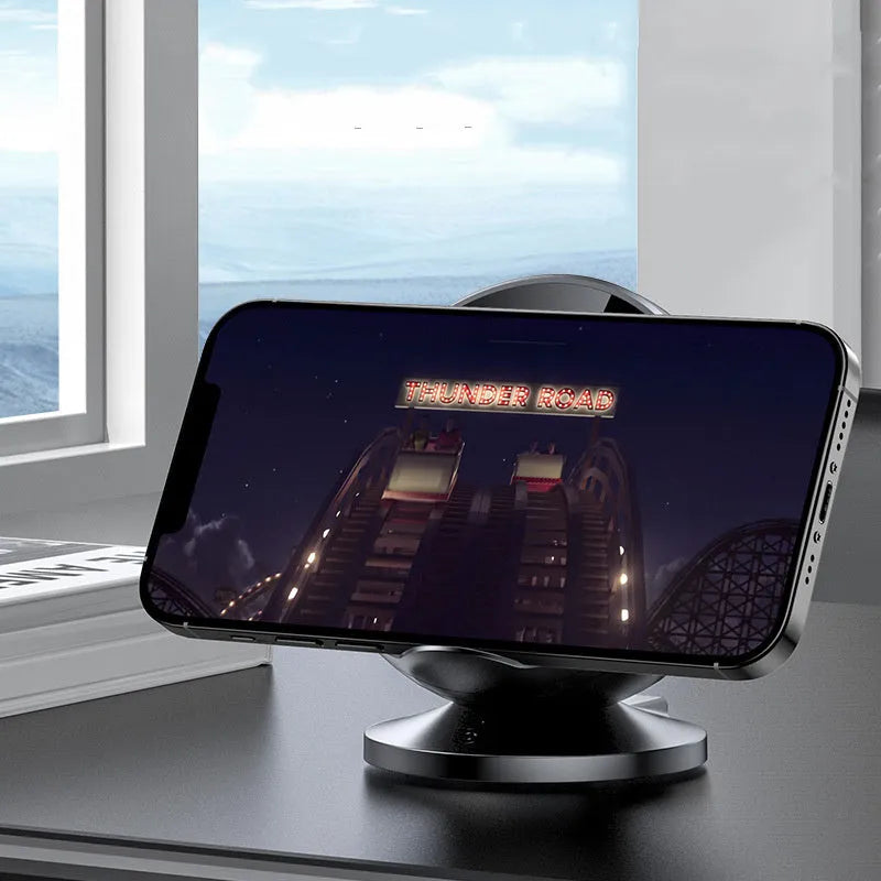 ABS plastic mobile phone wireless charging holder with Bluetooth speaker in black, blue, pink, or white.