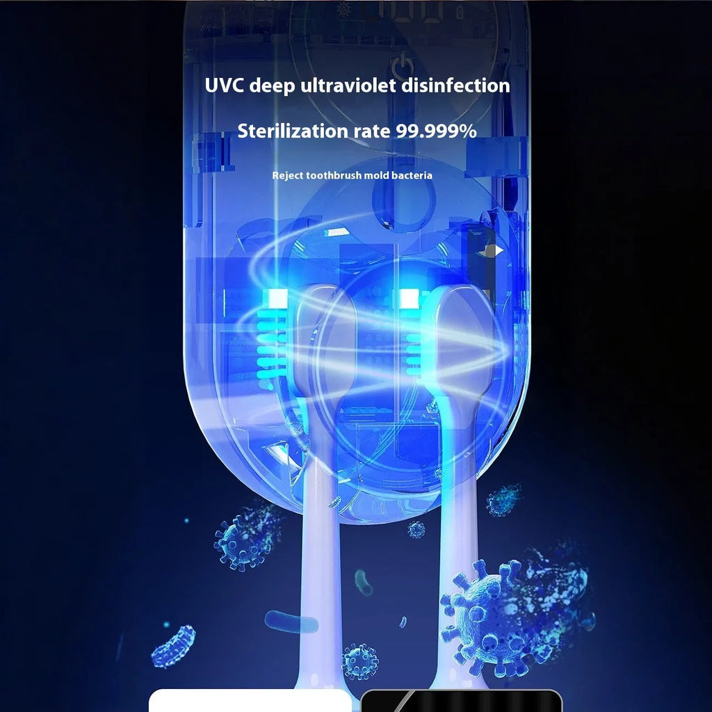 White electric wall-mounted sterilisation bin with UV light and drying functions