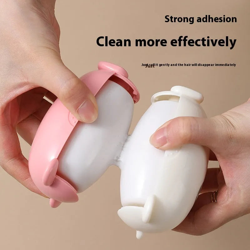 Washable lint remover roller in green pink or white colours with adhesive hair removal surface