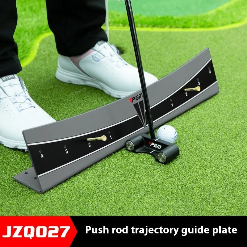 Adjustable golf putter trajectory balance simulator with PVC construction for indoor putting practice