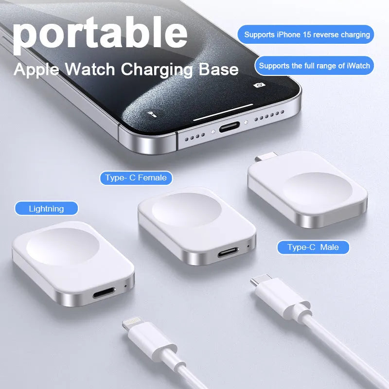 Three-in-one magnetic wireless charging station with compact design measuring 4.3cm in black and white colour options
