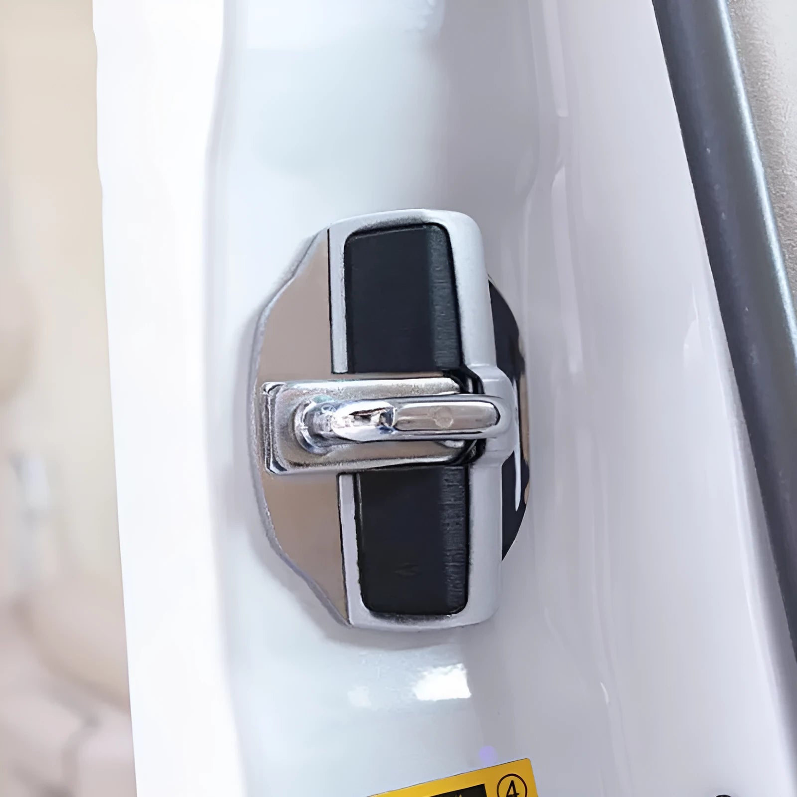 Silver TRD door lock covers for Toyota Prius with 3M adhesive backing