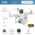 Black or white brushless UAV drone with four-side obstacle avoidance and HD camera under 30cm size