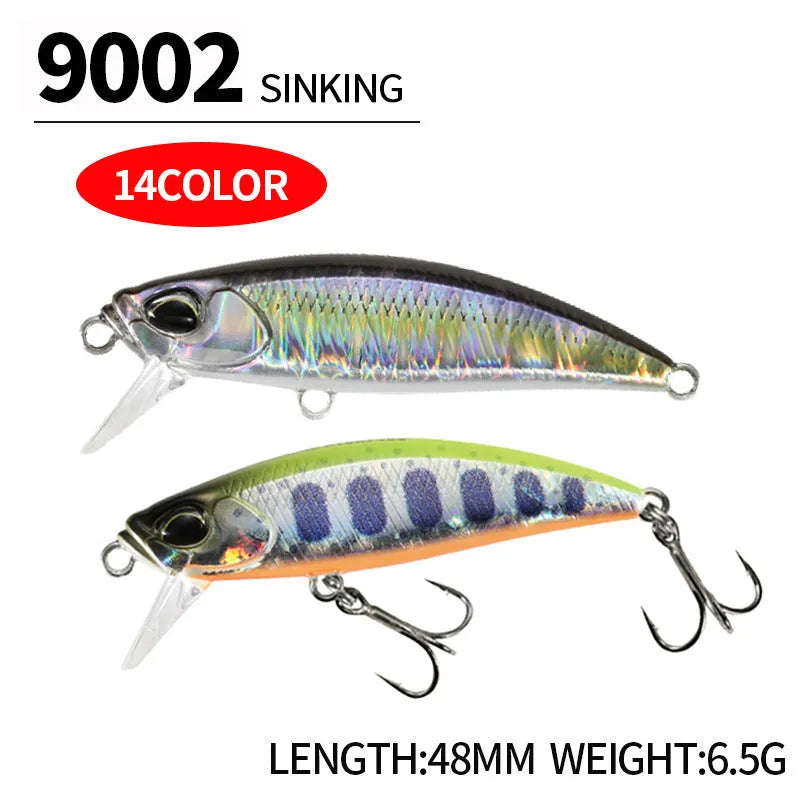 A 48mm Japanese Submerged Mino fishing rod lure for Mandarin Fish and Snakehead.