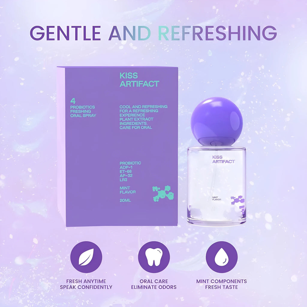 20ml capacity oral probiotic spray bottle with hydrating formula for portable personal care